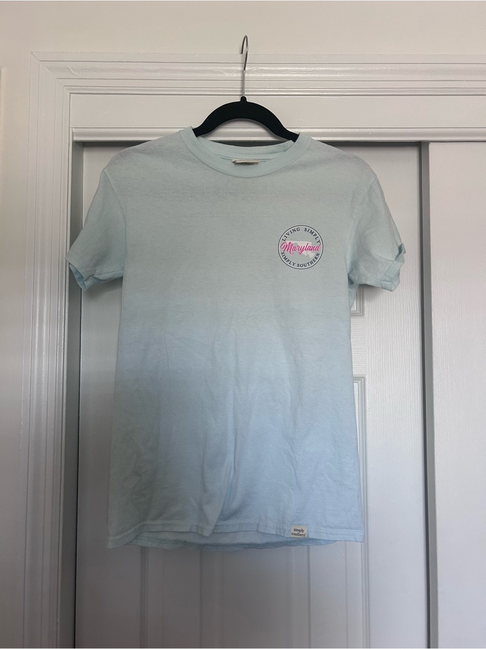 Simply Southern Pale Blue Maryland Chest Graphic Tee